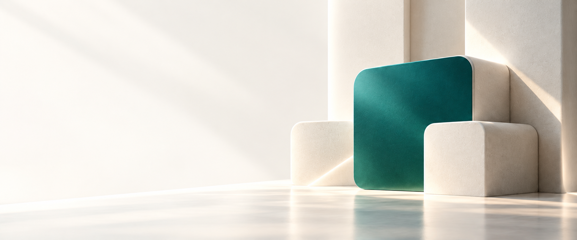 Sculptural forms in soft daylight